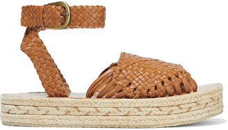 tan platform espadrille sandals