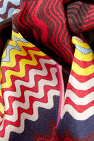 Thumbnail for your product : Missoni Printed Silk-twill Scarf - Burgundy