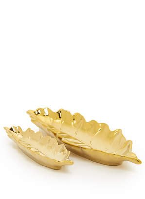 Gift Boutique Gold Leaves Tray Set