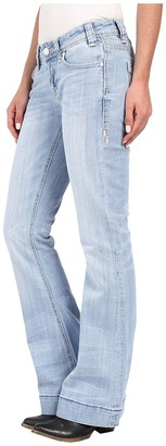 Rock and Roll Cowgirl Trousers Low Rise in Light Wash W8-7374
