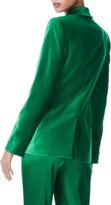 Thumbnail for your product : Alice + Olivia Breann Roll Cuff Stretch Satin Blazer
