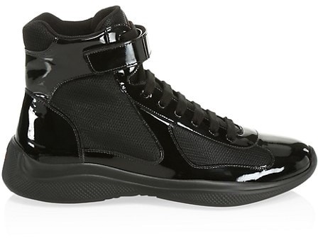 patent leather prada sneakers