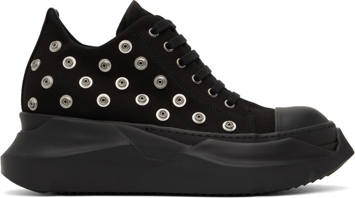 Rick Owens Black Abstract Sneakers - ShopStyle