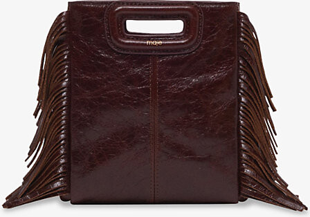 Womens Dark Brown Mini M Mini Crackled Leather Bag 1Size