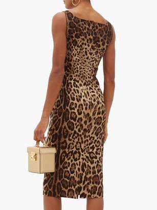 Dolce & Gabbana Leopard-print Silk-blend Crepe Midi Dress - Leopard
