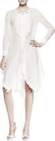 Thumbnail for your product : Nina Ricci Long-Sleeve Ruffled Voile Shirtdress