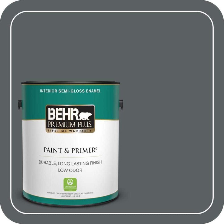 BEHR PREMIUM PLUS 1 gal. #720F-6 Paramount Semi-Gloss Enamel Low Odor Interior Paint & Primer