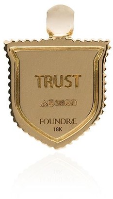 Foundrae 18kt Yellow Gold Fide Star Shield Charm