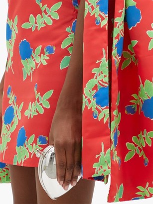 BERNADETTE Timothy Off-the-shoulder Floral Taffeta Mini Dress - Red Multi