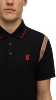 Thumbnail for your product : Burberry Cotton Pique Polo W/ Heritage Stripes