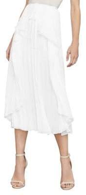 BCBGMAXAZRIA Bre Pleated Midi Skirt