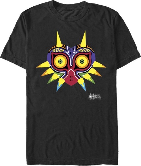 Nintendo Men'sNintendoLegendofZeldaMajora'sMaskDesignT-Shirt-Black-Small