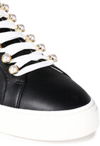 Thumbnail for your product : Stuart Weitzman Excelsa Embellished Leather Sneakers