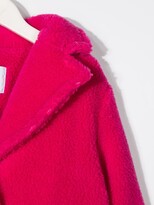 Thumbnail for your product : Msgm Kids Embroidered Logo Faux Fur Coat