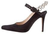 Thumbnail for your product : Manolo Blahnik Embellished Satin Pumps