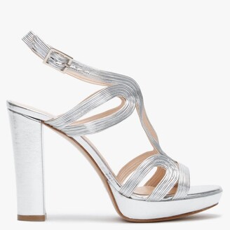 silver platform sandals