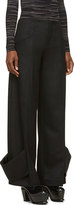 Thumbnail for your product : J.W.Anderson Black Wool Wide Leg Cuff Pants