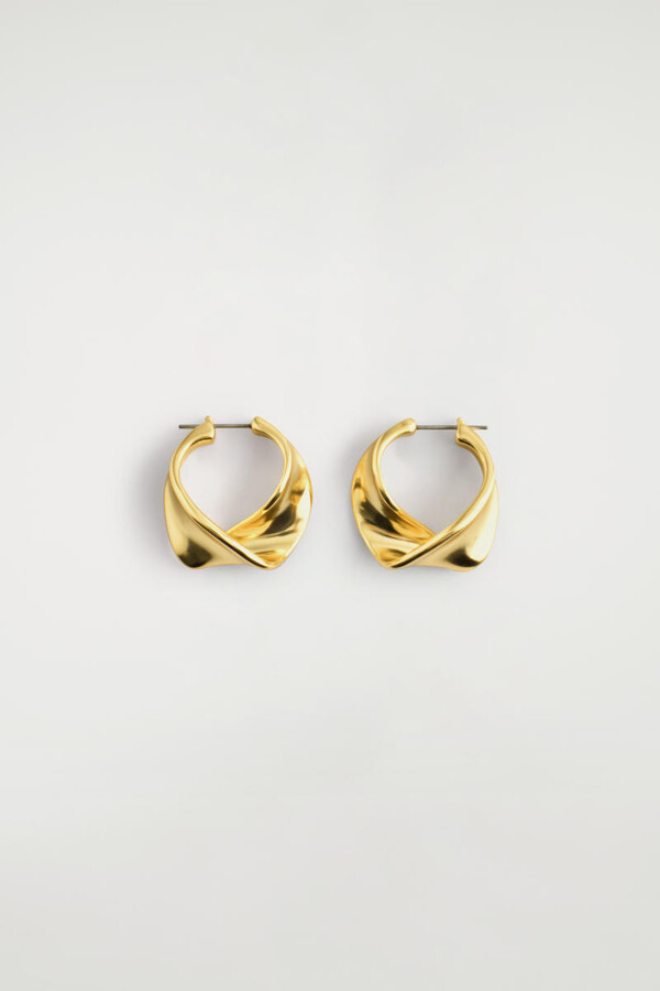 COS Twisted Ribbon Hoop Earrings