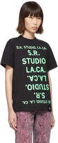 Thumbnail for your product : S.R. Studio. La. Ca. S.R. STUDIO. LA. CA. Black and Green Unlimited S.R.S. Double Logo Basic T-Shirt