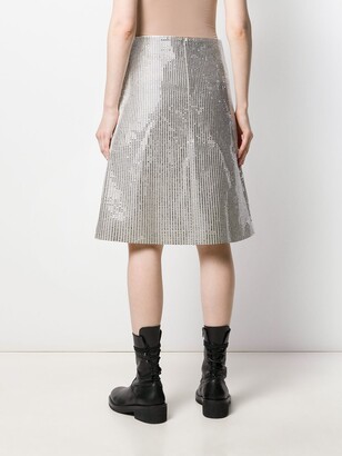Bottega Veneta A-line embellished skirt