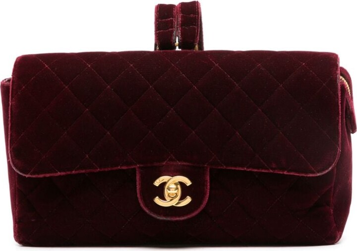 CHANEL Shoulder Bag Women's Velvet Exterior Bags & Handbags