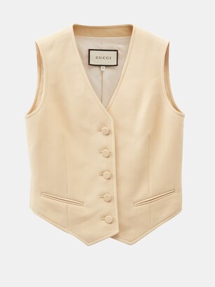 Re-Luxe Gucci Single-breasted Cotton-blend Waistcoat - ShopStyle Vests