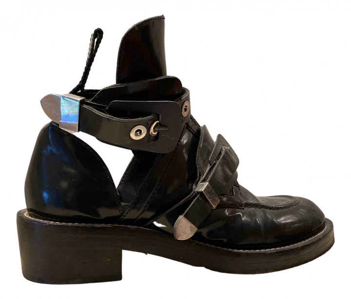 balenciaga ceinture ankle boots black