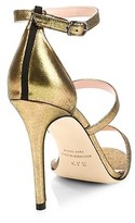 Thumbnail for your product : Sarah Jessica Parker Halo Ankle-Strap Metallic Leather Sandals