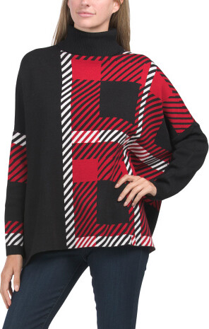 TJMAXX Checker Turtleneck Sweater ShopStyle