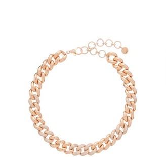 Shay Diamond & 18kt Rose-gold Curb-chain Choker - Rose Gold