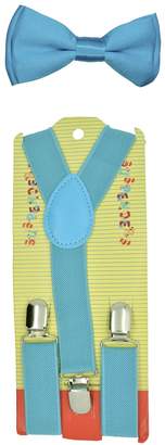 ACCmall CUTE Baby Toddler Kids Children Boys Plain Elastic Suspender & Bow Tie Set