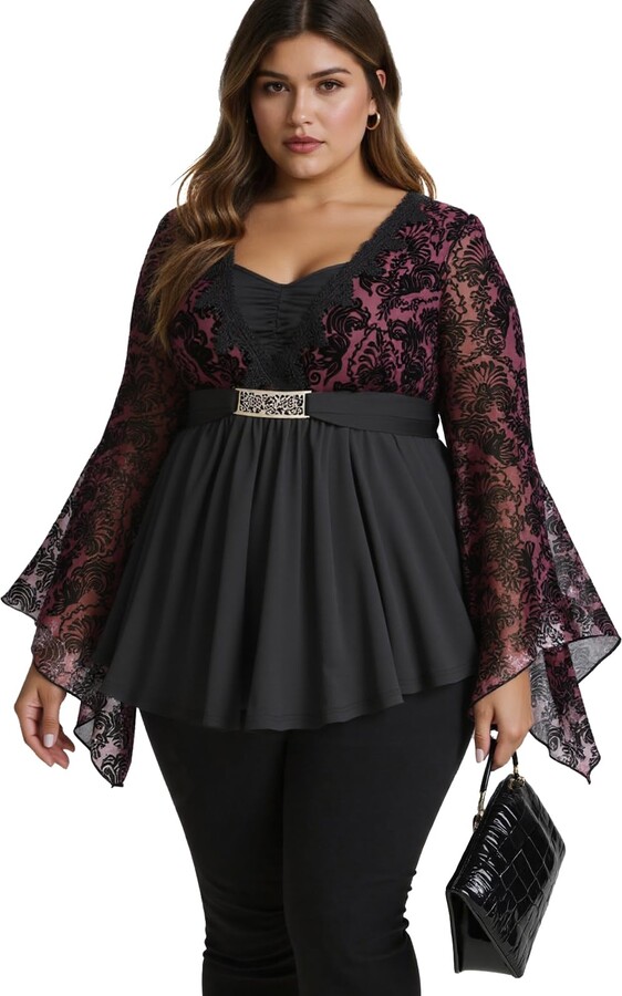 Striped Palais Royal Plus Size Tops Women's Plus Size Supreme