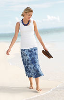 Thumbnail for your product : J. Jill Tie-dyed embroidered knit skirt