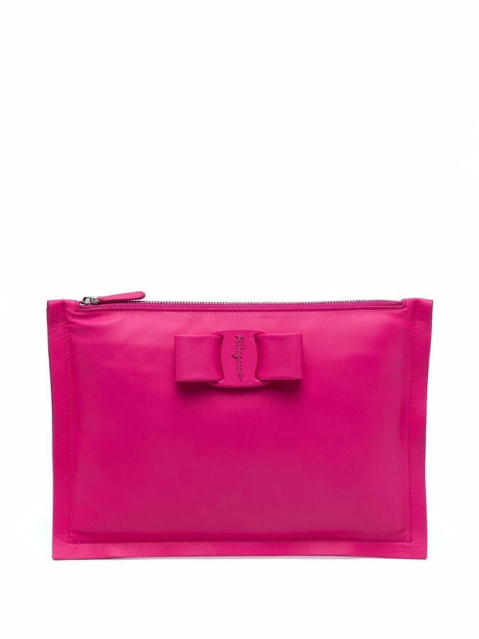 Leather Zip Top Clutch | Shop the world's largest collection of 