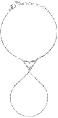 Astrid & Miyu - Fitzgerald Triangle Hand Chain In Silver