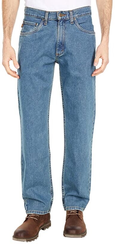 men's light stone washed jeans