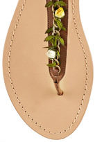 Thumbnail for your product : RED Valentino Embellished leather sandals