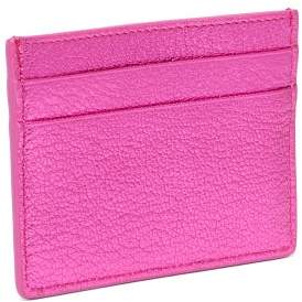 Balenciaga Everyday Logo Metallic Leather Cardholder - Womens - Pink