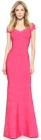 Thumbnail for your product : Herve Leger Karin Cap Sleeve Gown