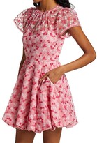 Thumbnail for your product : ML Monique Lhuillier Floral Mesh Mini Dress