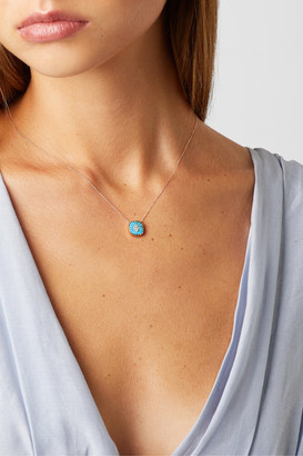 Pascale Monvoisin Pierrot N2 9-karat Rose Gold, Turquoise And Diamond Necklace