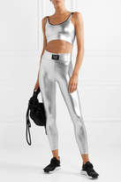 Thumbnail for your product : Heroine Sport Luna Metallic Stretch Leggings - Silver