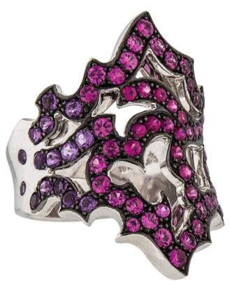 Stephen Webster 18K Pink Sapphire & Amethyst Chaos Ring