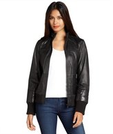 Thumbnail for your product : Marc New York 1609 Marc New York black leather and quilted detail 'Nicki' bomber jacket