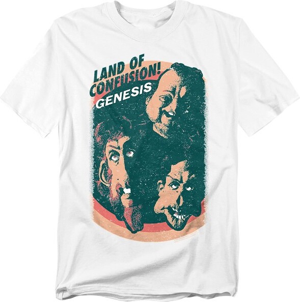 Genesis GenesisLandOfConfusionAdultT-ShirtWhite2XLarge