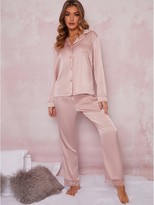 Thumbnail for your product : Chi Chi London Sophie Pyjama Set Blush