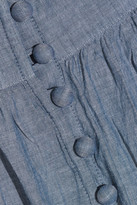 Thumbnail for your product : Apiece Apart Tangiers Tiered Cotton-chambray Midi Dress - Blue