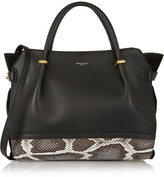 Thumbnail for your product : Nina Ricci Marche medium leather, suede and python shoulder bag
