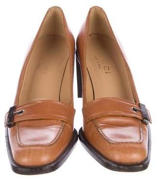 Gucci Leather Loafer Pumps