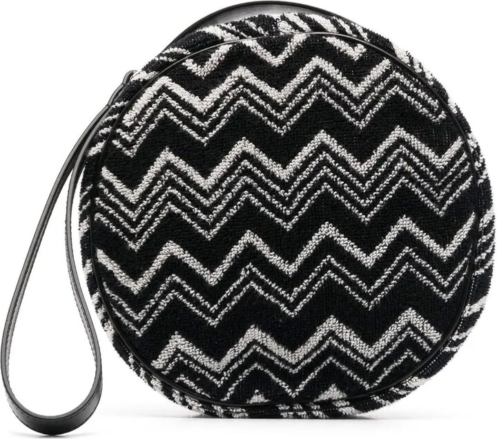 Missoni Home Keith chevron-knit beauty case